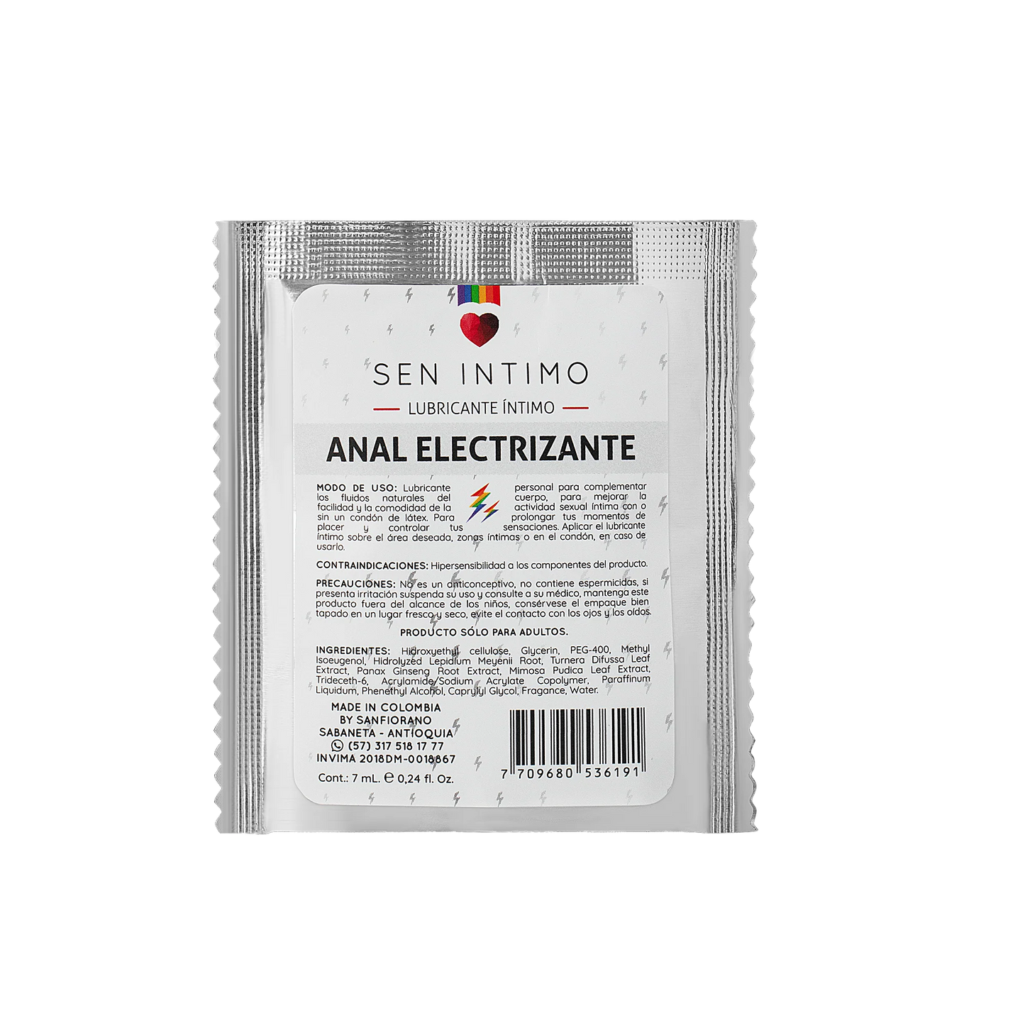 Lubricante Intimo Anal Electrizante Sen Intimo