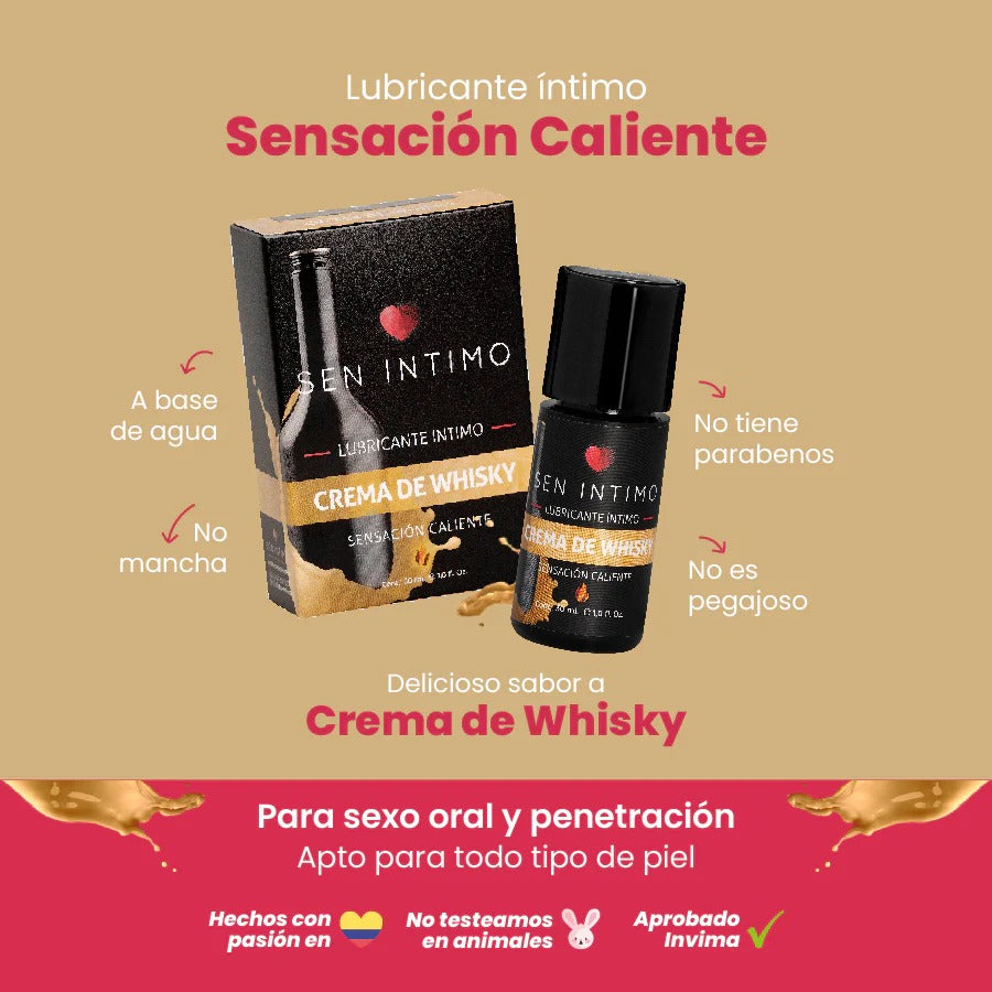 Lubricante Caliente Crema De Whisky Sen Intimo