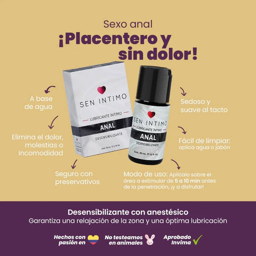 Lubricante Desensibilizante Anal Sen Intimo