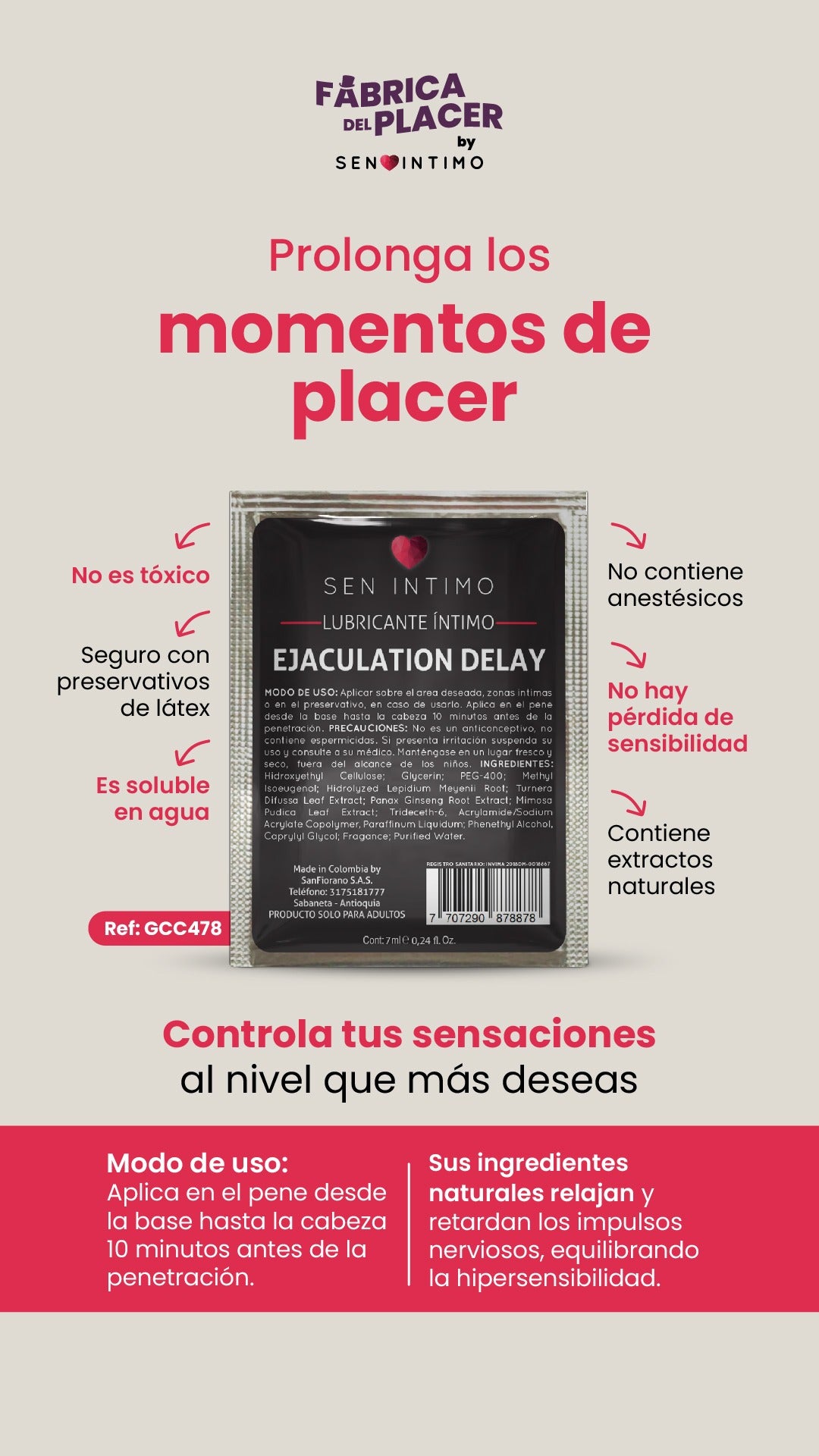 Retardante Ejaculation Delay Sen Intimo