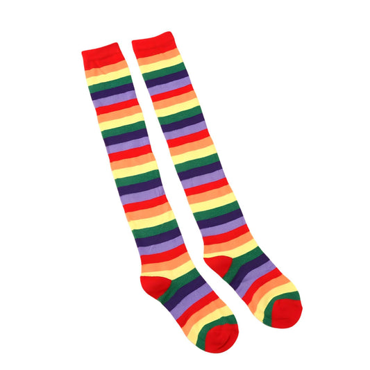 Medias de rayas arcoiris