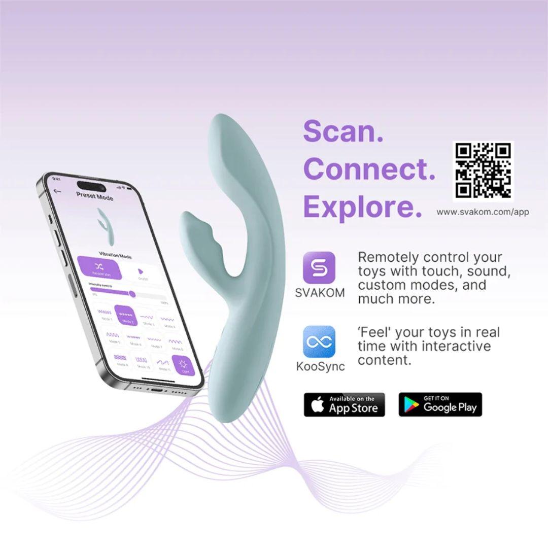 CHIKA — Vibrador Rabbit con App y Calentamiento SVAKOM