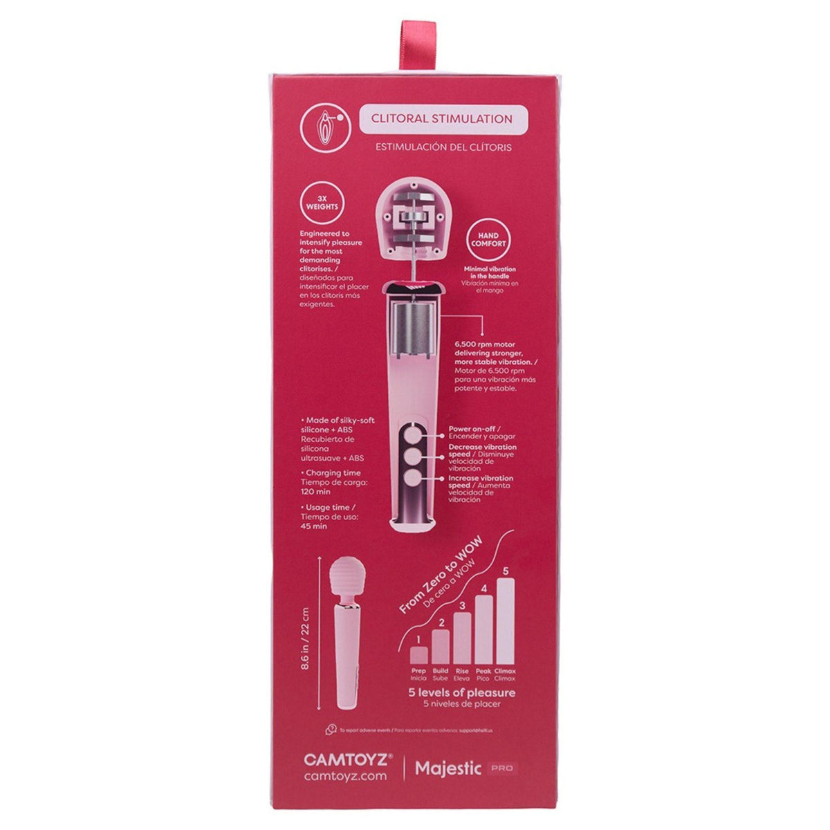 Intense Vibrador Wand con App - Camtoyz