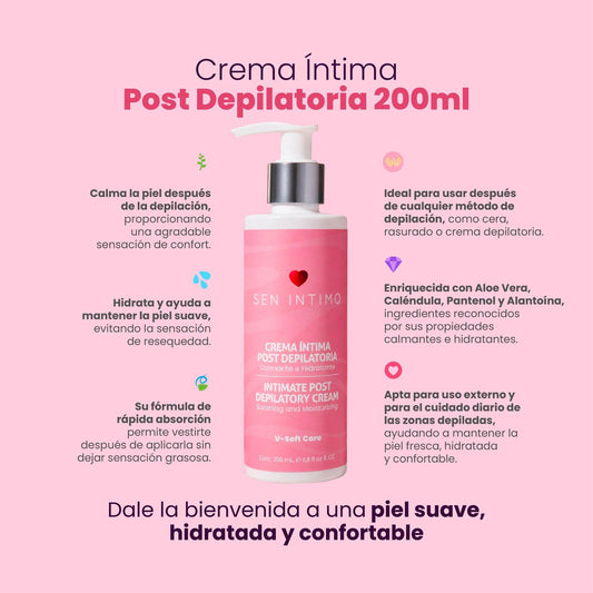 Crema Íntima Post Depilatoria 200ml – Sen Íntimo