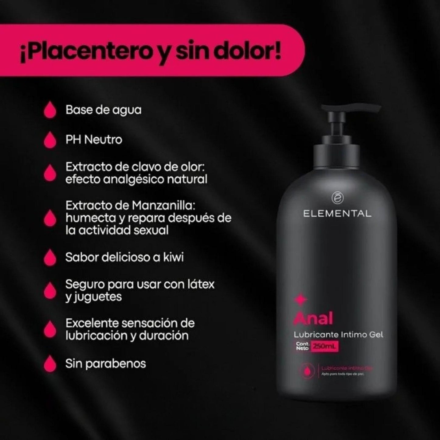 Lubricante Anal Elemental x 250 ml