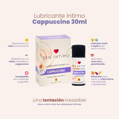 Lubricante Caliente Cappuccino 30ml - Sen Íntimo