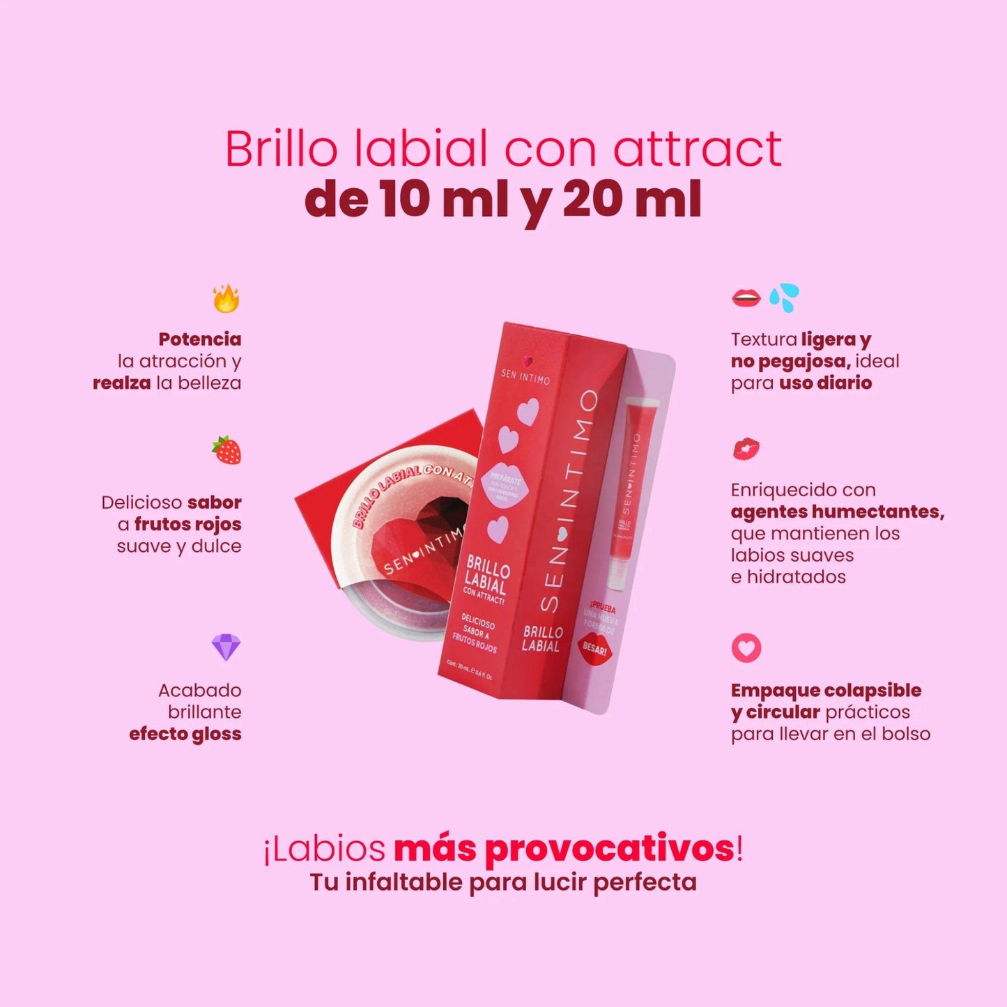 Bálsamo Labial Frutos Rojos con feromonas 🍓