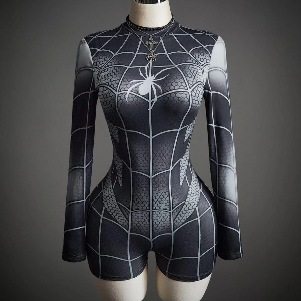 Disfraz Mujer Araña - Enterizo Short
