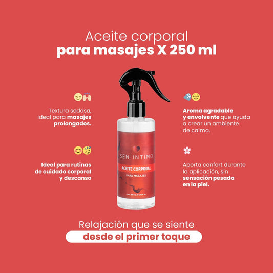 Aceite Para Masajes y Aromaterapia X 250 ml Sen Intimo
