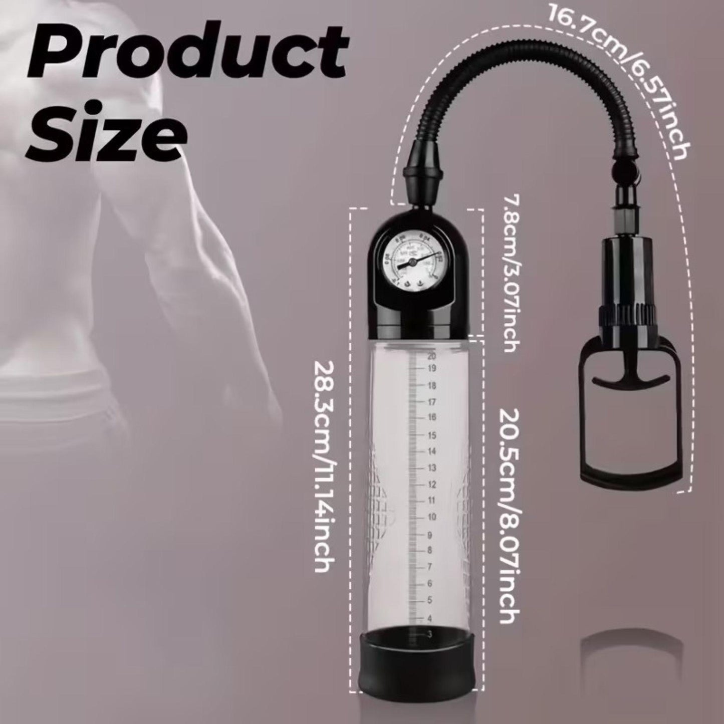 Gauge - Bomba para Pene con Manómetro