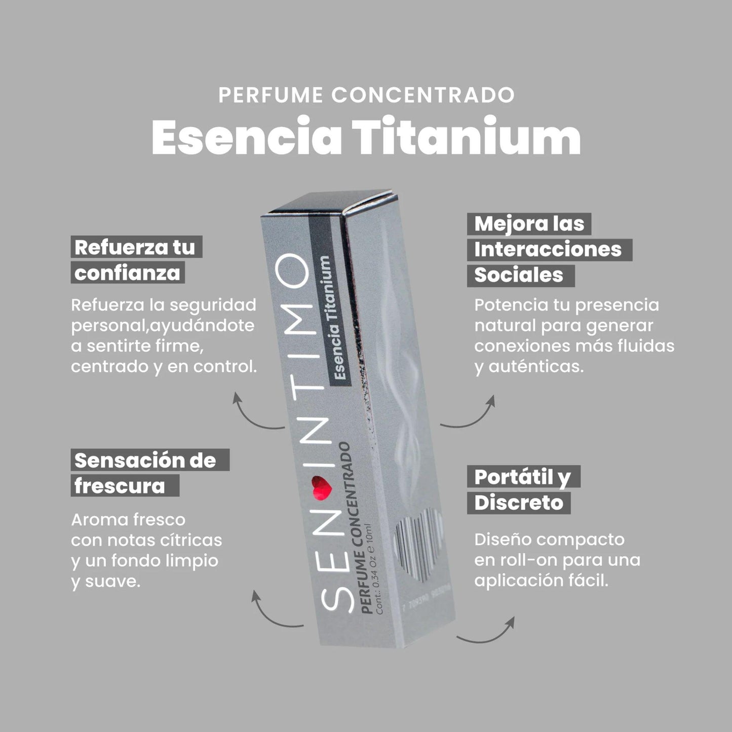 Perfume con feromonas para hombre Titanium x 10ml