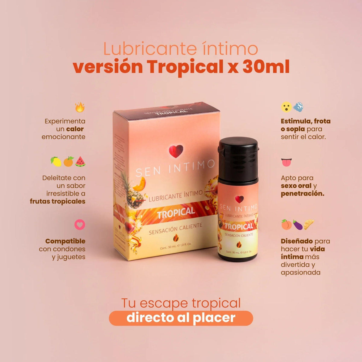 Lubricante Caliente Tropical 🌴  – Sen Íntimo