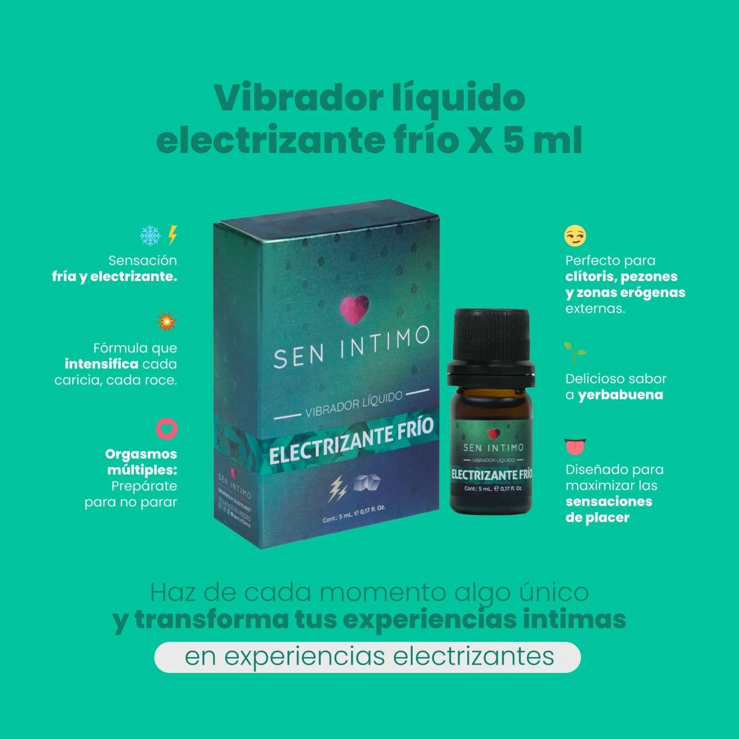 Multiorgasmos Electrizante Frío X 5 ml