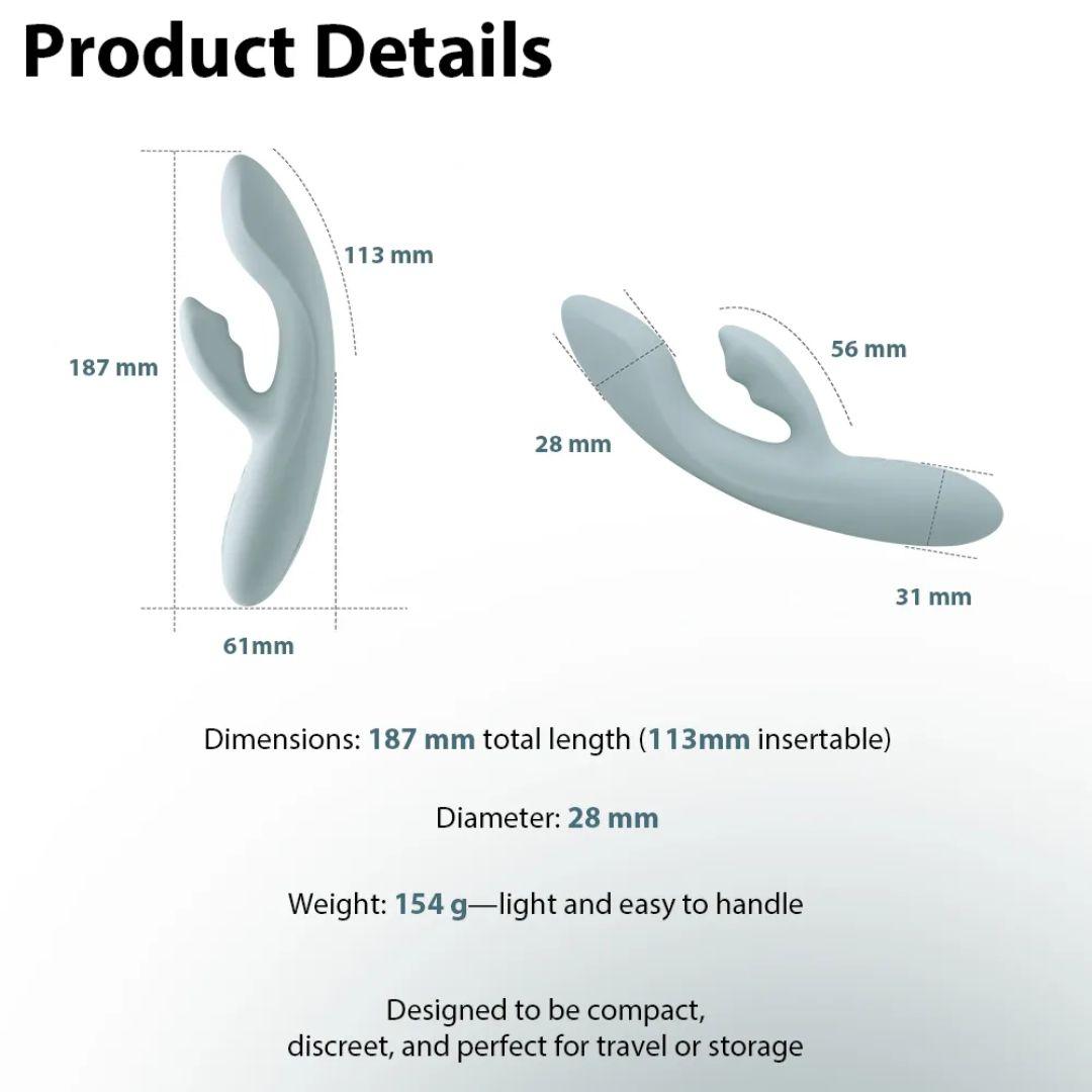 CHIKA — Vibrador Rabbit con App y Calentamiento SVAKOM
