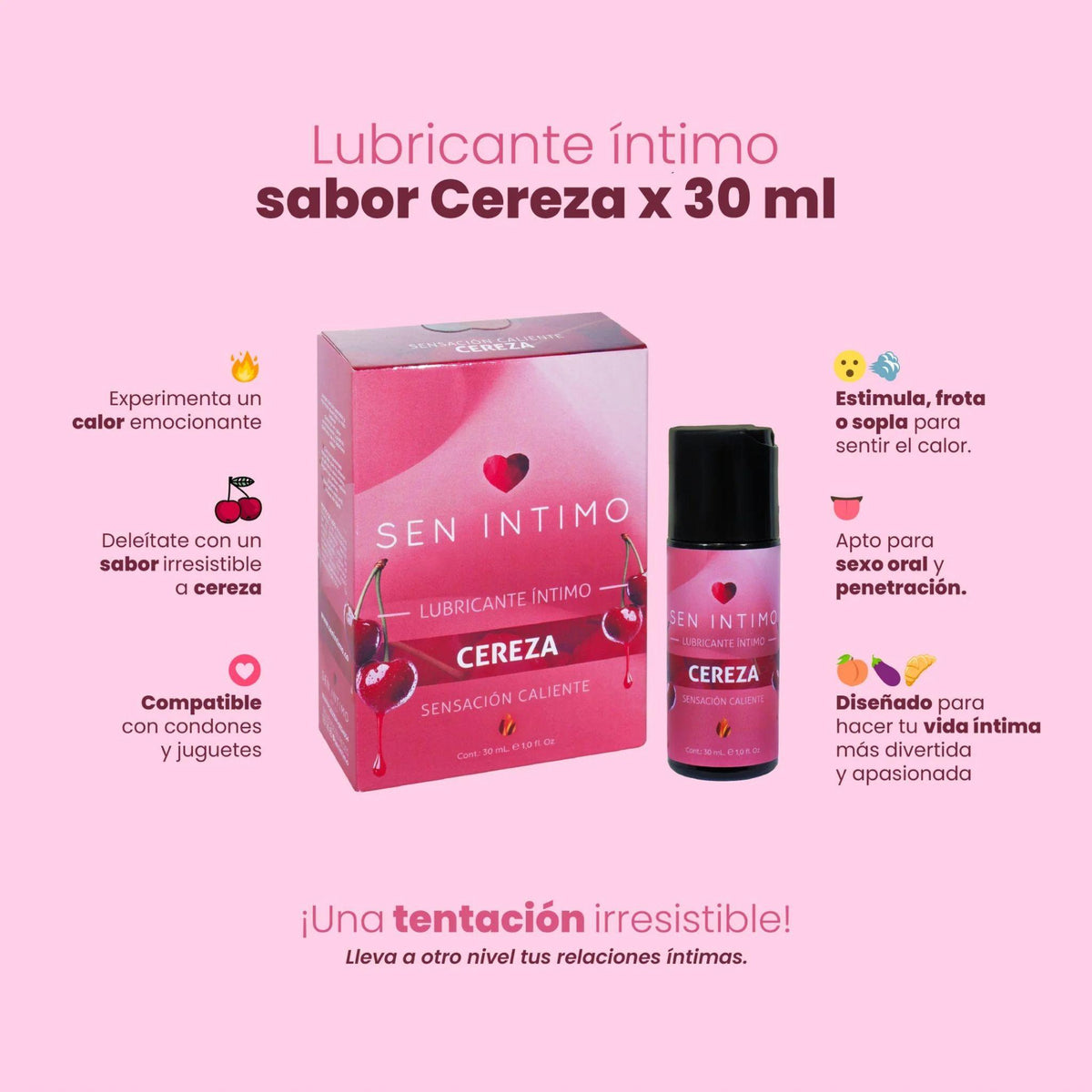 Lubricante Caliente Cereza 🍒 – Sen Íntimo