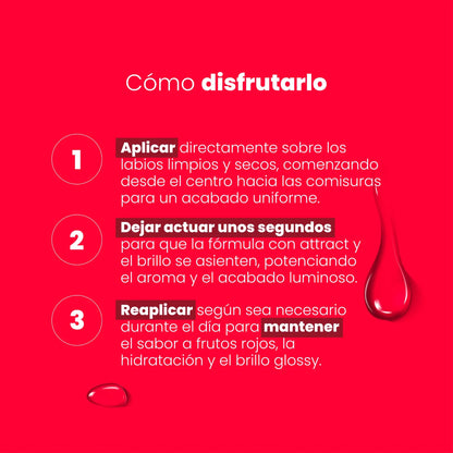 Brillo Labial Frutos Rojos con feromonas