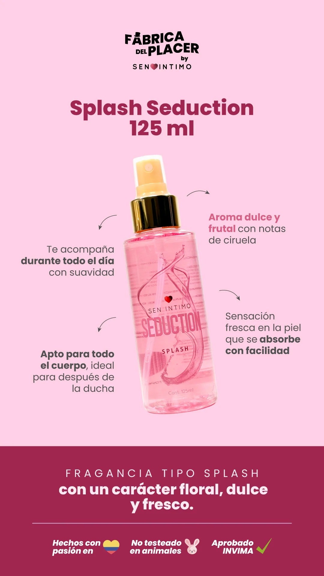 Splash con feromonas - Seduction 🌸
