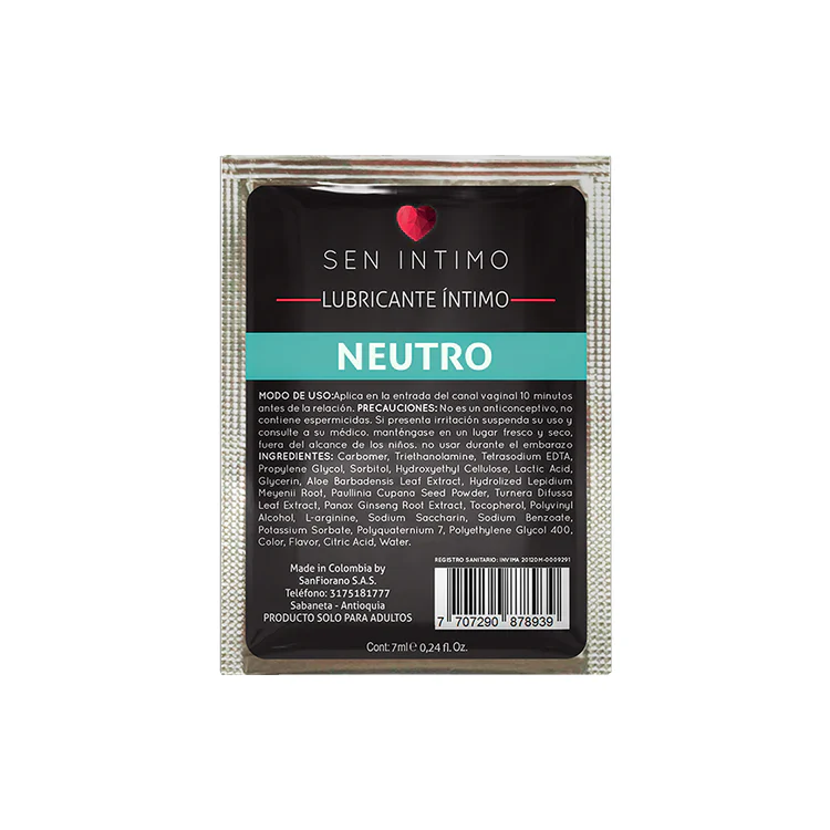 Lubricante Neutro - Sen Intimo