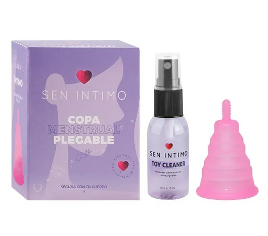 Copa menstrual plegable